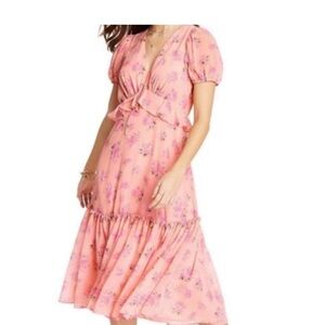 LoveShackFancy x Target Pink Floral Midi Dress